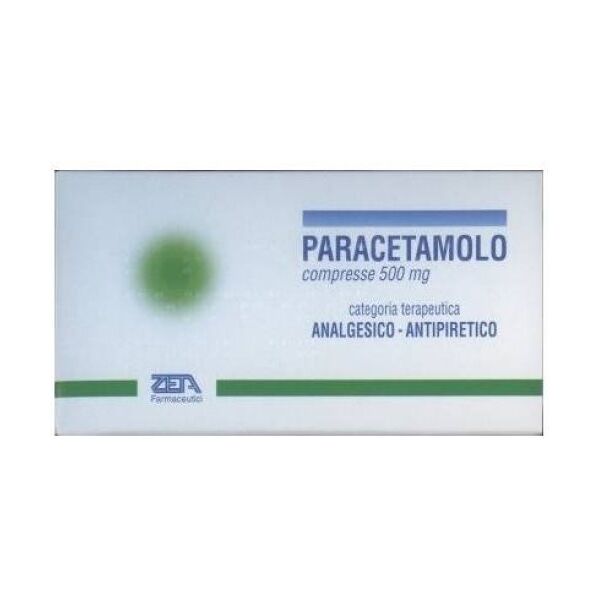 paracetamolo 500 mg zeta 20 compresse - trattamento sintomatico affezioni febbrili