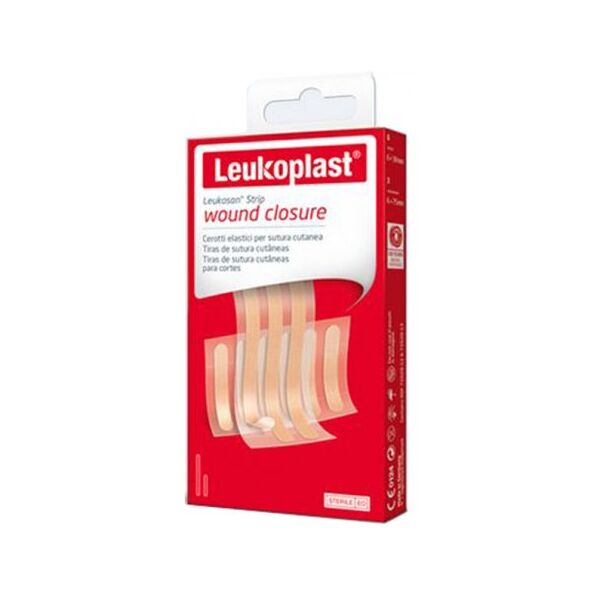 essity italy spa leukosan strip kit - 6 cerotti da 6x38mm + 3 cerotti da 6x75mm per sutura cutanea, chiusura atraumatica e applicazione indolore