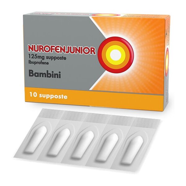 reckitt benckiser nurofen junior - bambini 10 supposte 125mg - sollievo veloce per piccoli disagi