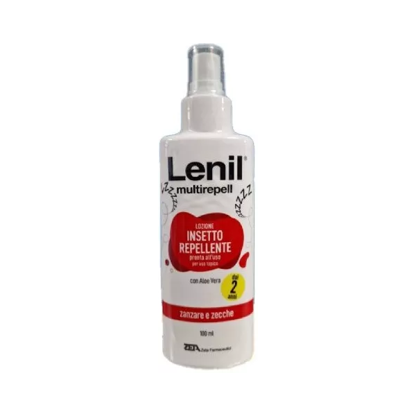 zeta farmaceutici spa lenil multirepellente 100ml - lozione insetto repellente pronta all'uso