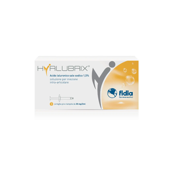 fidia farmaceutici spa hyalubrix - siringa intra-articolare acido ialuronico 1,5% 30mg/2ml - confezione da 3