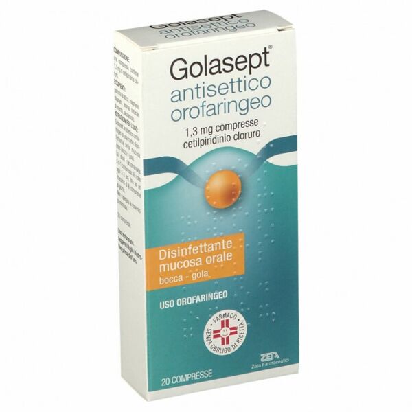 zeta farmaceutici spa golasept antisettico orofaringeo 20 compresse 1,3mg - preparati per cavo orale, antisettici