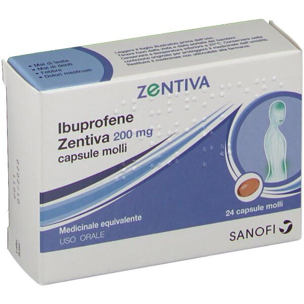 zentiva italia ibuprofene zen 200mg capsule molli, 24 capsule in blister pvc/pvdc/al