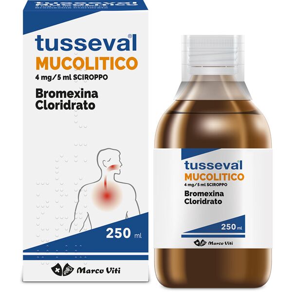 marco viti farmac tusseval mucolitico 4mg/5ml sciroppo 250ml - sciroppo mucolitico per la tosse