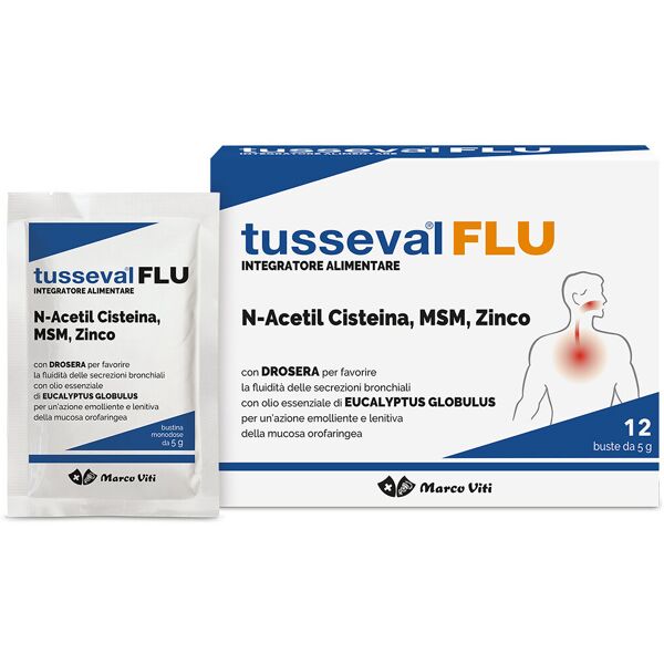 marco viti farmaceutici spa tusseval flu 12 bustine solubili