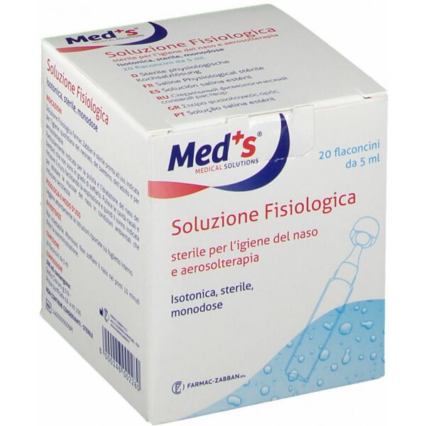 farmac-zabban spa meds soluzione fisiologica 20 flaconcini da 5 ml