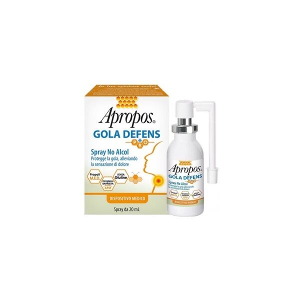 desa pharma srl apropos gola defens pro spray no alcol 20ml - protegge la gola alleviando la sensazione di dolore