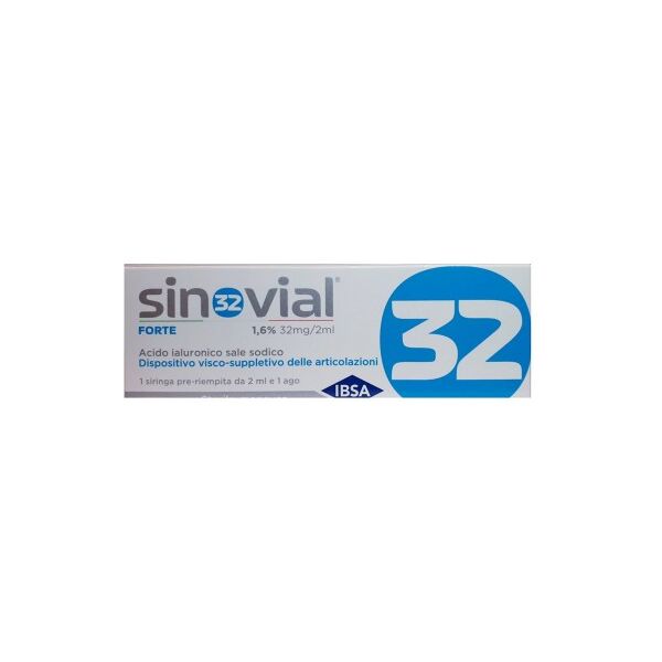 ibsa farmaceutici italia srl sinovial forte siringhe pre-riempite 1,6% 32mg/2ml - confezione da 3 siringhe