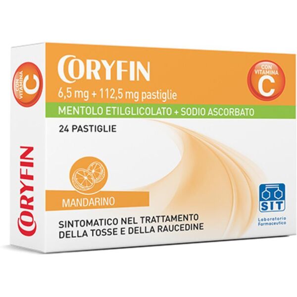 sit laboratorio farmac. srl coryfin c - 24 pastiglie gusto mandarino per tosse e raffreddore