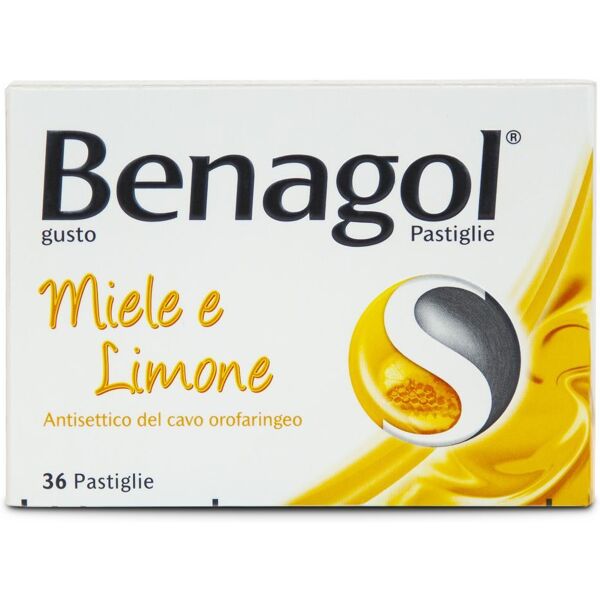 reckitt benckiser benagol - 36 pastiglie gusto miele-limone, lenitivo per la gola