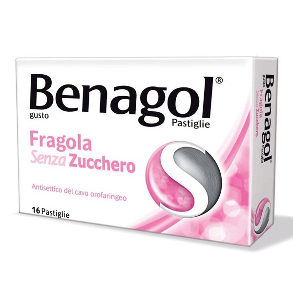 reckitt benckiser h.(it.) spa benagol - 16 pastiglie gusto fragola senza zucchero, lenitivo per la gola