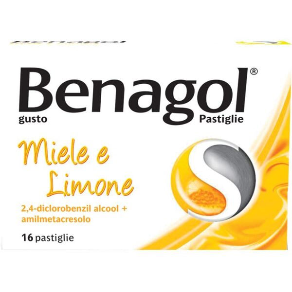 reckitt benckiser h.(it.) spa benagol - 16 pastiglie gusto miele-limone, lenitivo per la gola