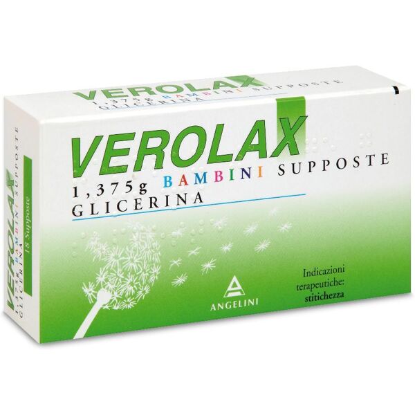 angelini (a.c.r.a.f.) spa verolax bambini 18 supposte - lassativo delicato per bambini