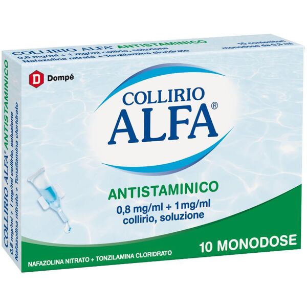 dompe' farmaceutici spa collirio alfa antistaminico 10 monodose - soluzione oftalmica per allergie occhi