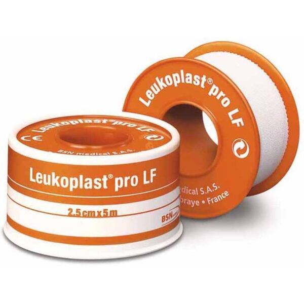 bsn medical leukoplast pro lf cerotto in rocchetto chirurgico medicato 2,5cmx5m - fissaggio forte per medicazioni e bendaggi sensibili al lattice