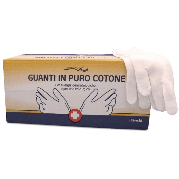 sterilfarma srl guanti in cotone bianco misura 7,5