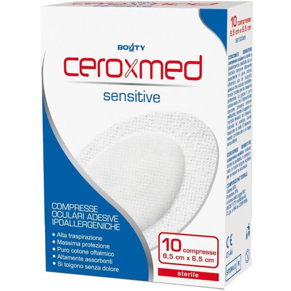 nova argentia ceroxmed compresse oculari sensitive 9,5cmx6,5cm 10 pezzi - comprese per occhi sensibili