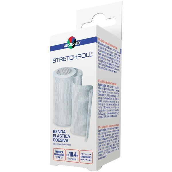 pietrasanta pharma spa master-aid stretchroll benda elastica 10 cm x 4 m - fascia elastica adatta per fasciature e supporto muscolare