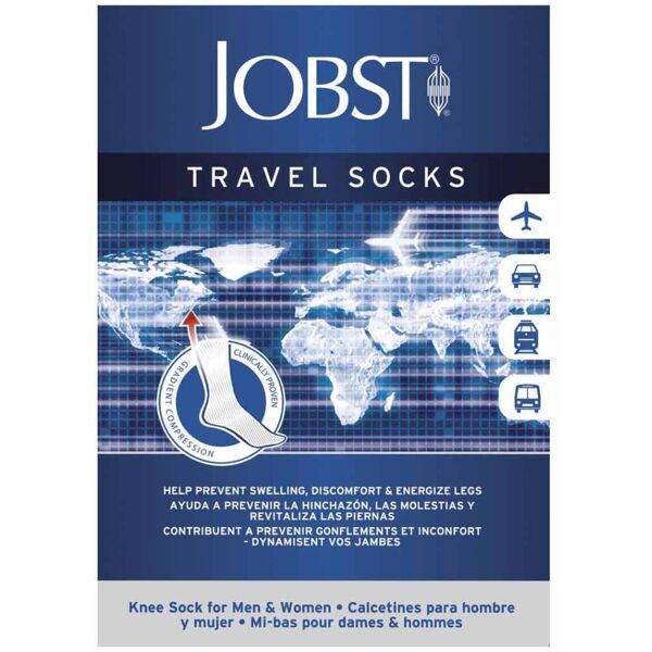 bsn medical jobst travel - socks gambaletto nero taglia s - comfort e stile per viaggi senza gambe gonfie