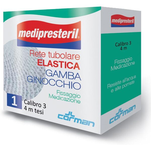 corman spa medipresteril rete tubolare elastica gamba ginocchio calibro 3 4 metri - fascia elastica per supporto muscolare