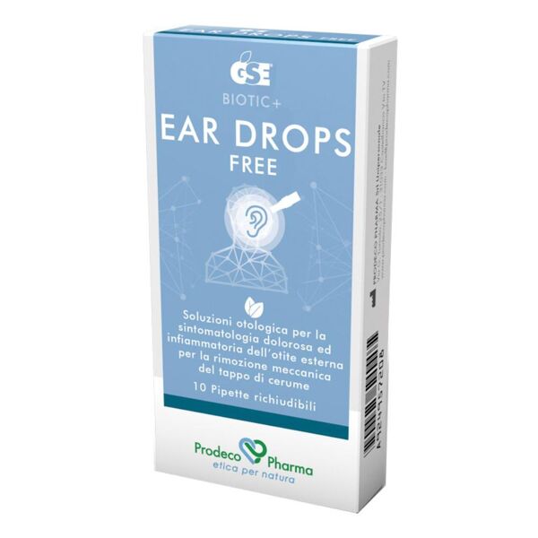 prodeco pharma srl gse ear drops free 10 pipette da 0,3ml - soluzione otologica con estratto di semi di pompelmo