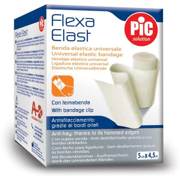 pikdare spa pic flexa elast benda elastica bianca cm 10 x 4,5m con fermaglio