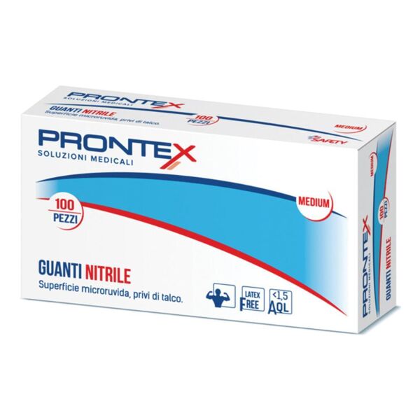 safety spa prontex guanto in nitrile senza polvere piccolo 6/7 100 pezzi