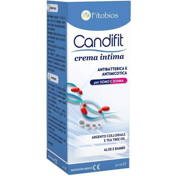 fitobios srl candifit crema vaginale antimicotica 30ml + 6 applicatori vaginali - trattamento naturale per infezioni vaginali