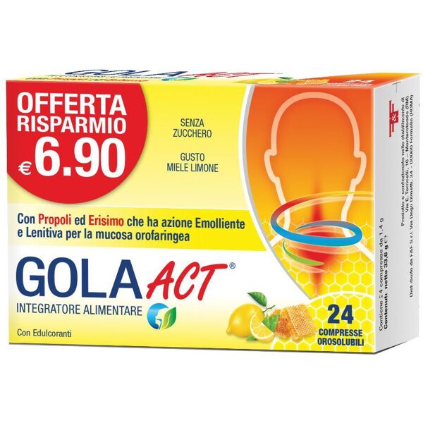 f&f srl gola act - miele limone 24 compresse