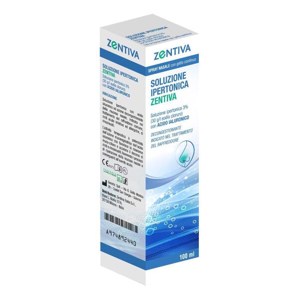 zentiva italia srl sanofi zentiva soluzione ipertonica 3% con acido ialuronico 100 ml