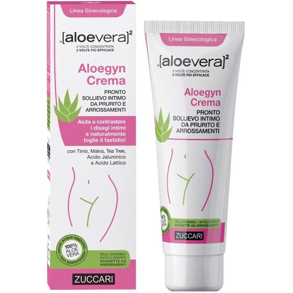 zuccari srl zuccari - aloevera2 aloegyn crema 50 ml - sollievo istantaneo da prurito e arrossamenti con l'aloe vera