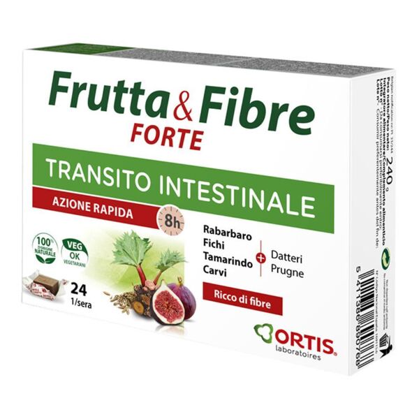 ortis laboratoires pgmbh frutta & fibre forte -  integratore alimentare 24 cubetti