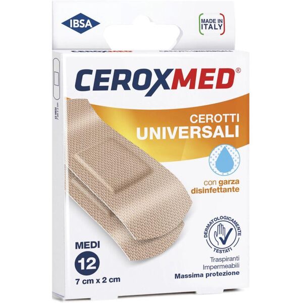 nova argentia srl ind. farm ceroxmed cerotti universali medi 12 pezzi - garza antisettica per prevenire e combattere le infezioni