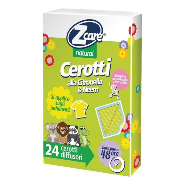 ibsa farmaceutici italia srl zcare natural cerotti 24 pezzi - repellente naturale alla citronella e neem