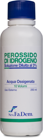 fadem acqua ossigenata 10 volumi 250ml - per sbiancare e disinfettare - prodotto per la cura del corpo