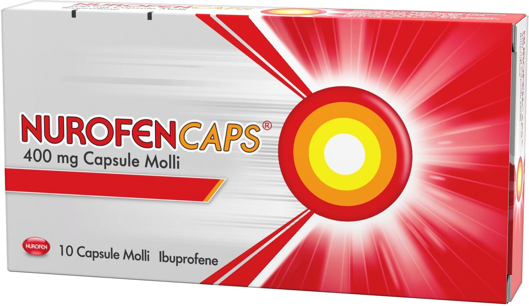 reckitt benckiser h.(it.) spa nurofen caps - 10 capsule molli 400mg - sollievo veloce e efficace per il dolore