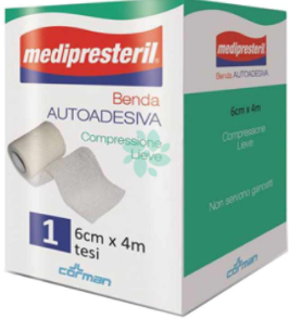 corman spa medipresteril benda adesiva 6x400cm - fasciatura autoadesiva