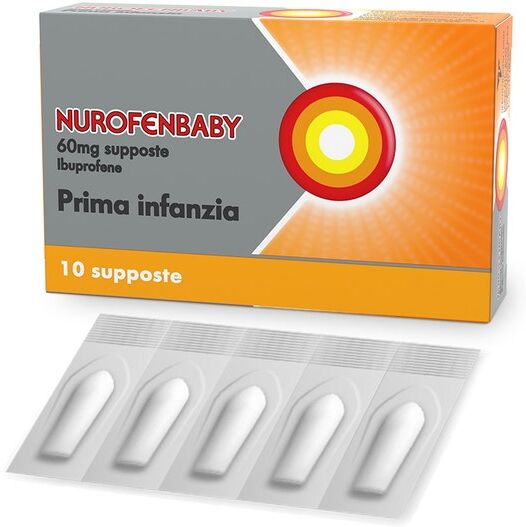 reckitt benckiser h.(it.) spa nurofen baby - prima infanzia 10 supposte 60mg - sollievo delicato per i più piccoli