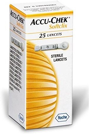 roche diabetes care italy spa accu-chek linea controllo glicemia softclix - 25 lancette pungidito, confezione da 25