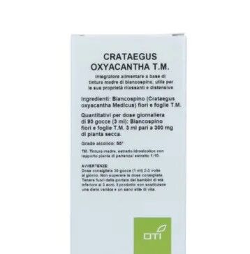 oti srl oti - crataegus oxycantha tintura madre gocce 100ml - integratore naturale per la salute del cuore