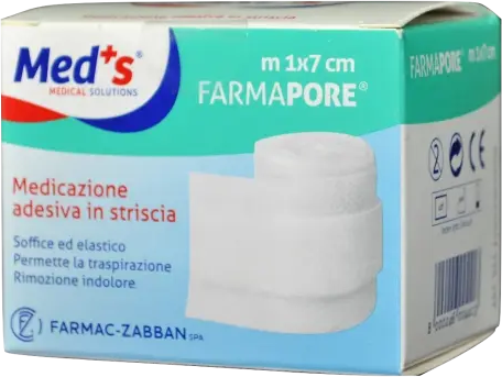 farmac-zabban meds pore medicazione adesiva 1m x 7cm