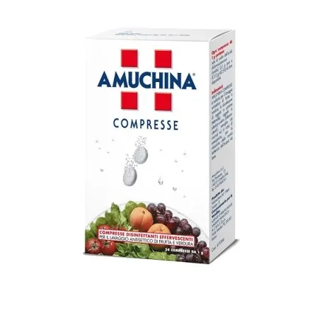 angelini ch angelini amuchina 24 compresse da 1g - disinfettante per frutta e verdura