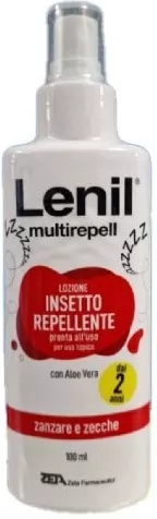 zeta farmaceutici spa lenil multirepellente 100ml - lozione insetto repellente pronta all'uso