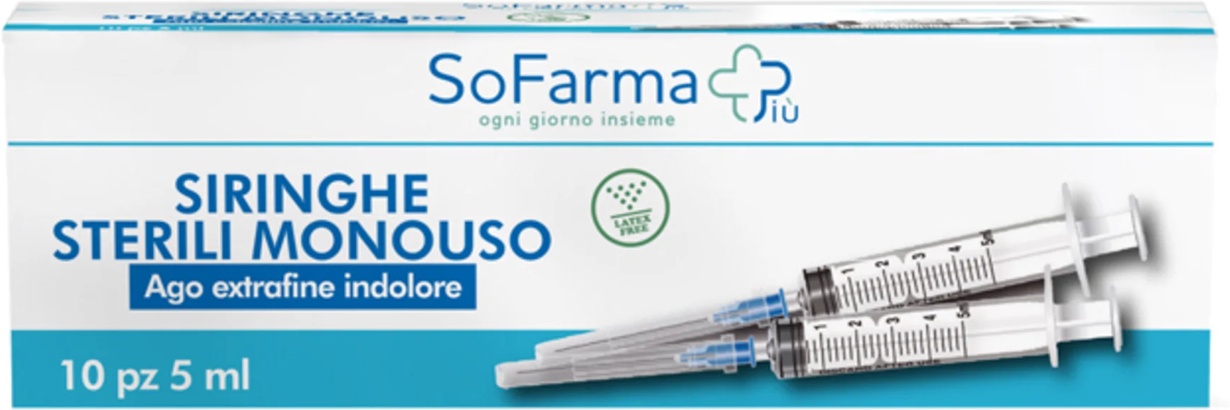 sofarmapiu' sofarmapiù siringhe sterili monouso ago extrafine indolore 10pz 5ml - praticità e sicurezza per le tue esigenze mediche