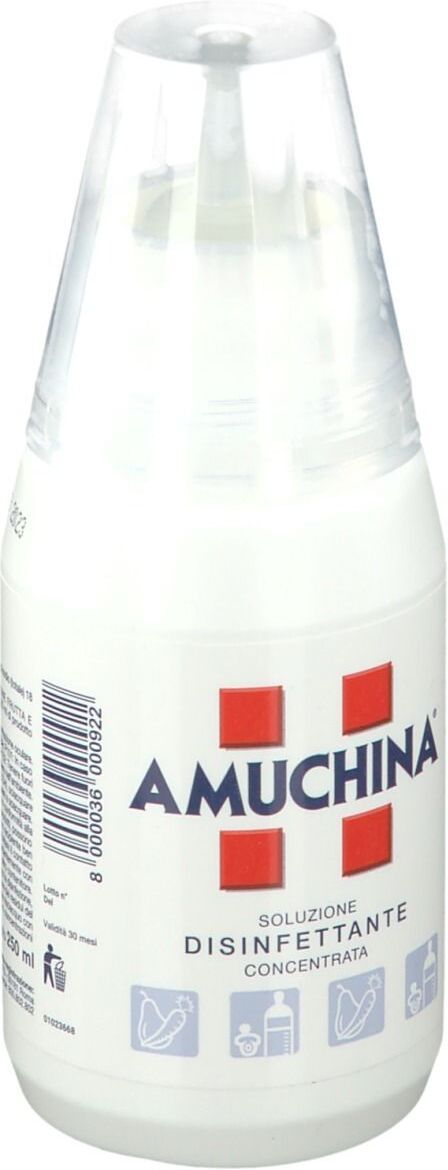 angelini (a.c.r.a.f.) spa amuchina 100% soluzione disinfettante 250ml - detergente e disinfettante concentrato