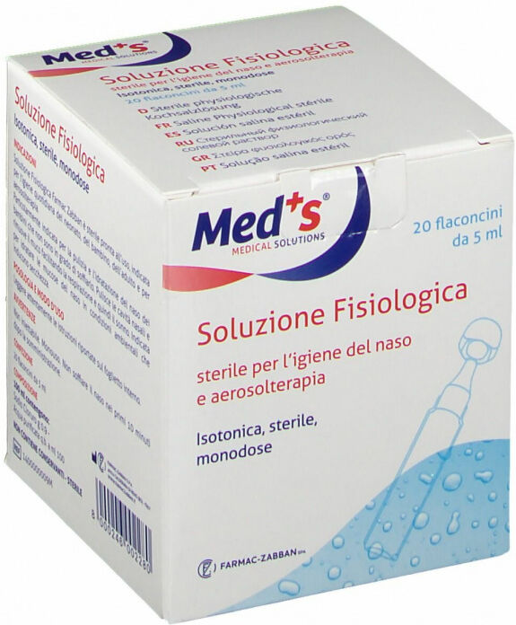 farmac-zabban spa meds soluzione fisiologica 20 flaconcini da 5 ml