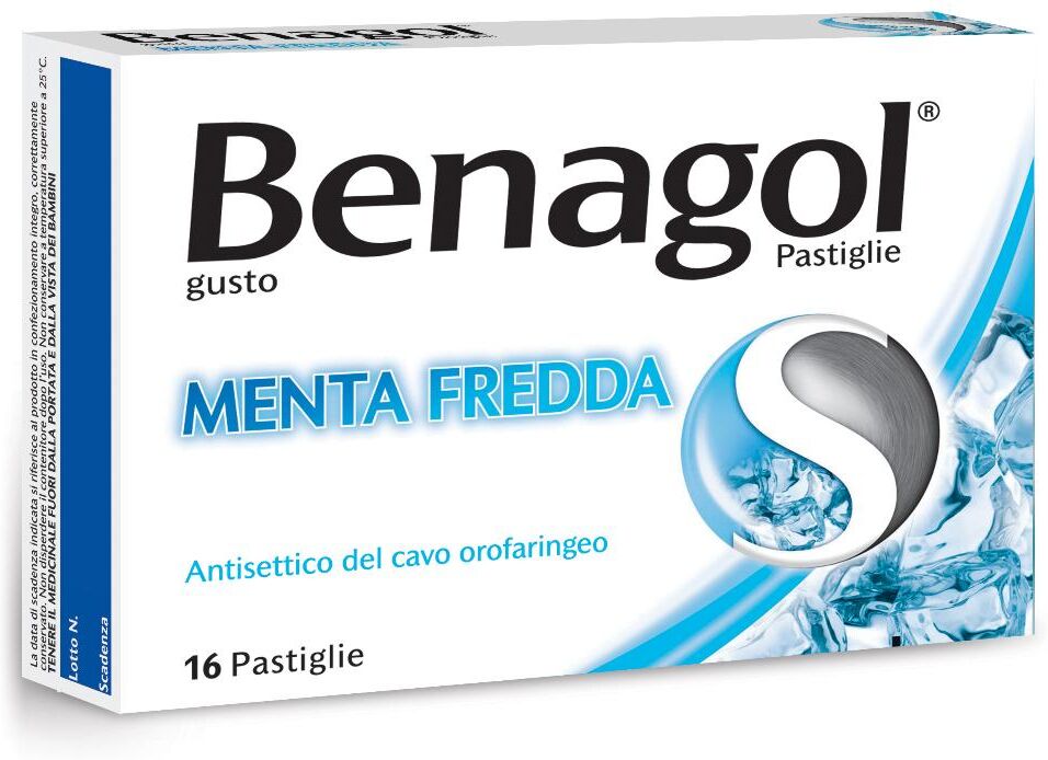 reckitt benckiser h.(it.) spa benagol - 16 pastiglie gusto menta fredda, lenitivo per la gola