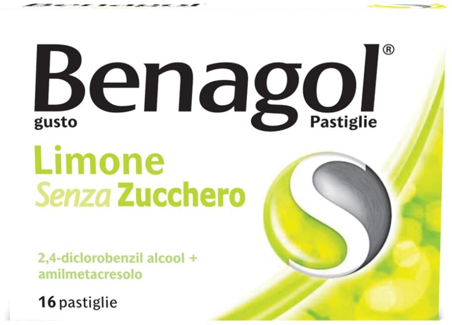 reckitt benckiser h.(it.) spa benagol - 16 pastiglie gusto limone senza zucchero, lenitivo per la gola