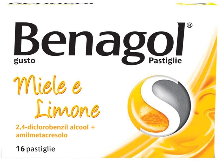 reckitt benckiser h.(it.) spa benagol - 16 pastiglie gusto miele-limone, lenitivo per la gola