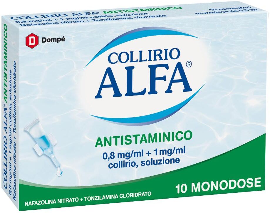 dompe' collirio alfa antistaminico 10 monodose - soluzione oftalmica per allergie occhi